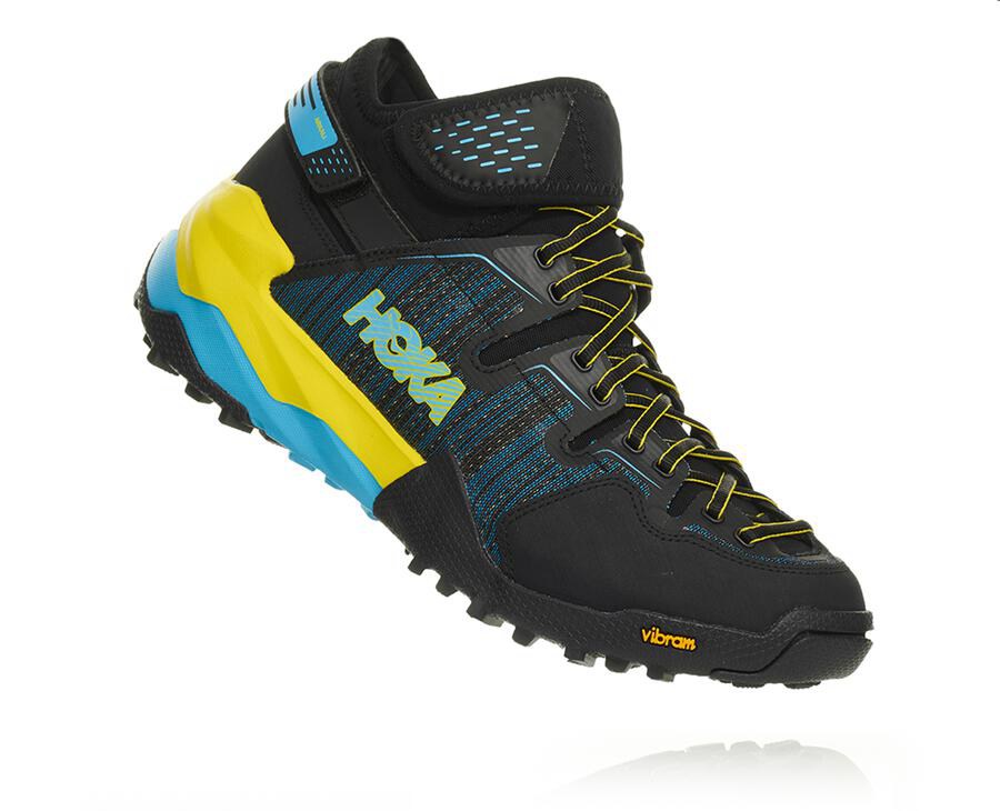 Hoka One One Trail Schoenen Heren - Arkali - Zwart/Blauw - EC1260547